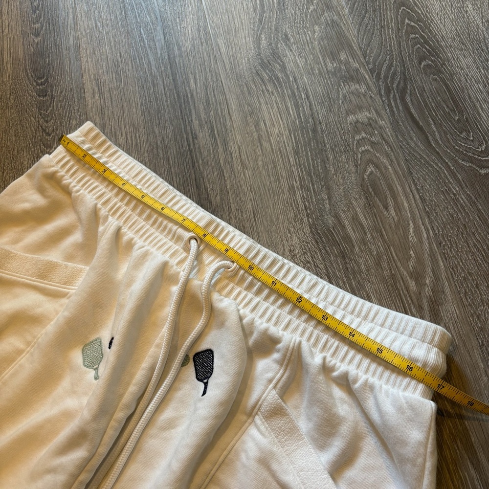 Lou & Grey White Athletic Shorts with Fun Pickleball Accents - Picture 4 of 6